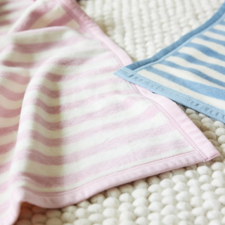 Sweet Pea Stripe Blush Mini Blanket
