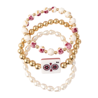 Mahjong Stretch Bracelet Stack