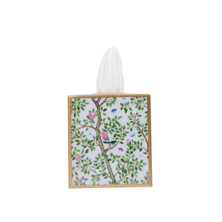 Elsie's Garden Enameled Tissue Box Cover