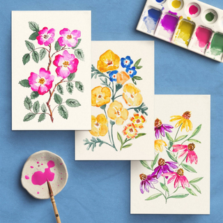 Watercolor Painting Kit: Wildflowers No.1
