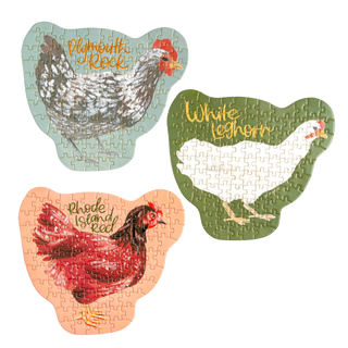 Chicken Meadows 100 Piece Set of 3 Mini Jigsaw Puzzles