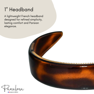 1 in. Tortoise Shell Cellulose Acetate Headband