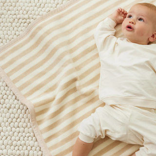 Sweet Pea Stripe Oak Mini Blanket