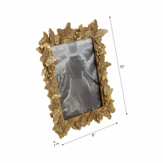 Gold Polyresin Butterfly Picture Frame