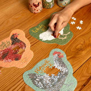 Chicken Meadows 100 Piece Set of 3 Mini Jigsaw Puzzles