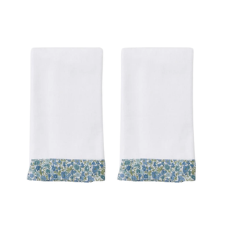 Powder Bath Towels pleated with Liberty London (Pair)