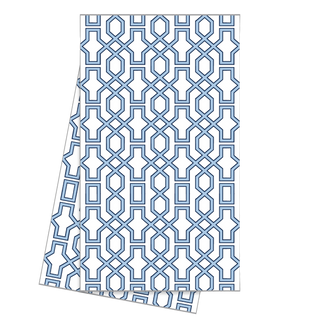 Blue Trellis Tea Towel