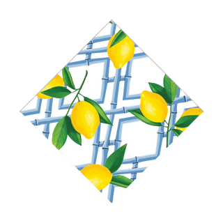 Lemon Bamboo Paper Cocktail Napkins