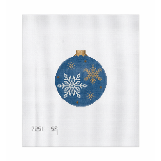 Snowflake Round Needlepoint Canvas