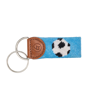 Soccer Needlepoint Keychain
