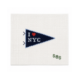 I Heart NYC Pennant Needlepoint Canvas