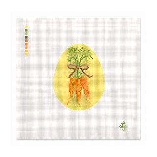 Carrot Bundle Easter Egg Needlepoint Canvas