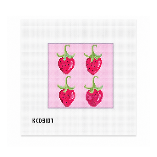 Strawberry Valentine Needlepoint Canvas