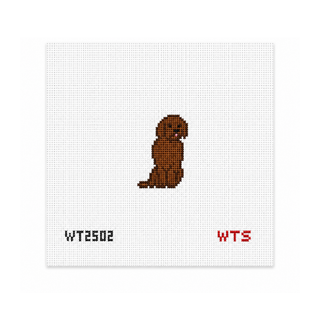 Mini Chocolate Lab Needlepoint Canvas