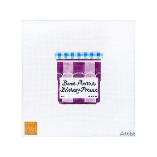 Blueberry Preserve Jam Jar Needlepoint Canvas