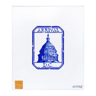 D.C. Passport Stamp Needlepoint Canvas
