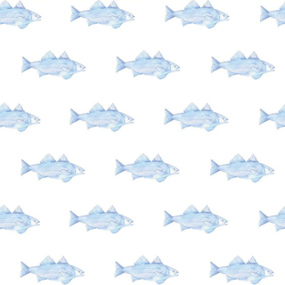 Blue Fish Gift Wrap