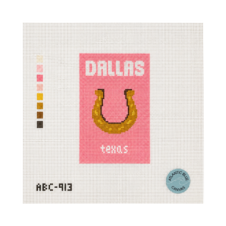 Dallas Travel Book Needlepoint Canvas