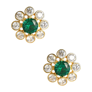 Kelly Emerald  Stud Earrings