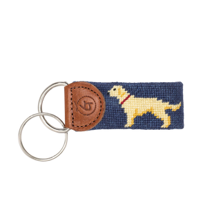Yellow Lab Needlepoint Keychain