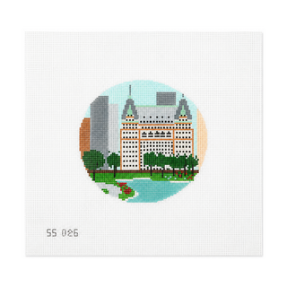 New York Plaza Hotel Needlepoint Canvas