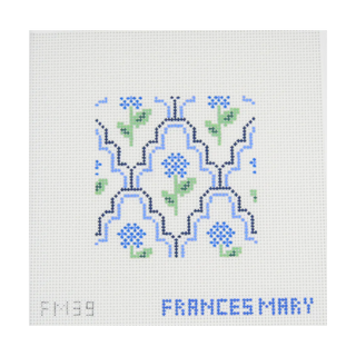 Scallop Hydrangea Coaster Needlepoint Canvas