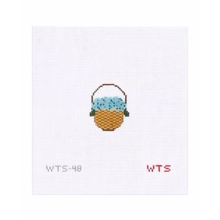 Mini Hydrangea Basket Needlepoint Canvas