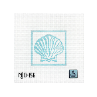 Shimmering Scallop Shell Needlepoint Canvas