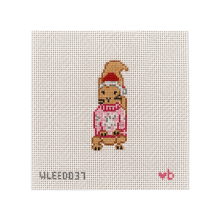 Holiday Squirrel Needlepoint Canvas