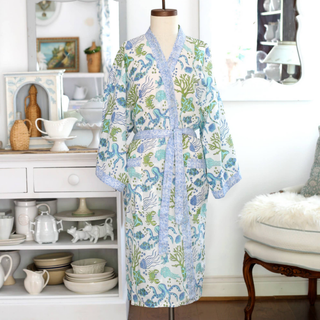 Sea Life Kimono Robe