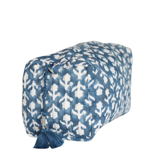 Charlotte Indigo Cosmetic Bag