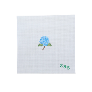 Mini Blue Hydrangea Needlepoint Canvas
