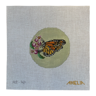 Monarch Butterfly Ornament Needlepoint Canvas