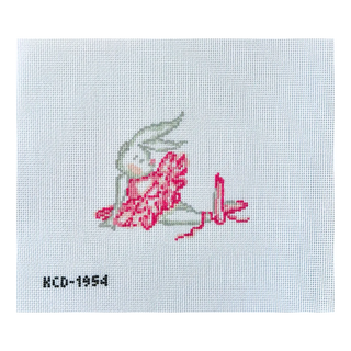 Resting Ballet Bunny Needlepoint Canvas