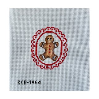 Gingerbread Man Needlepoint Canvas