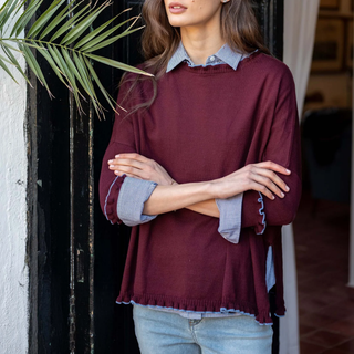 Catalina Cotton Ruffle Sweater