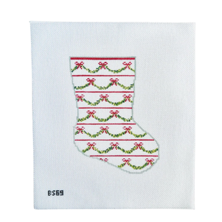 Christmas Garland Gala Ornament Sized Stocking Needlepoint Canvas