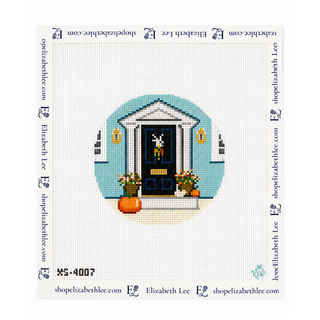 New England Autumn Door Needlepoint Canvas