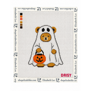 Ghost Costume Bear Needlepoint Canvas