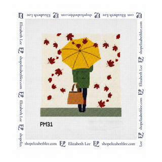 Fall Girl Needlepoint Canvas