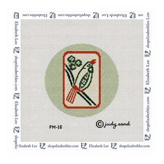 Mahjong Tile Bird Bam Needlepoint Canvas
