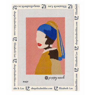 Girl Pearl Earring Needlepoint Canvas