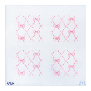 Bow Lattice Coasters Needlepoint Canvas