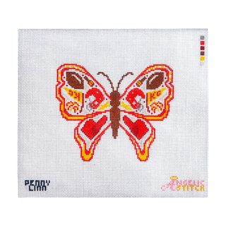 Kansas City Football Butterfly Needlepoint Canvas