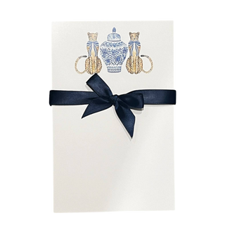 Leopards With Blue and White Ginger Jar Notepad