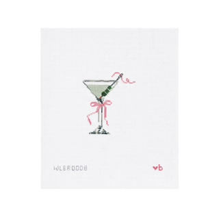 Martini with Bow Needlepoint Canvas
